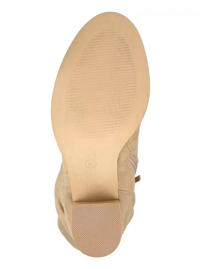 Женские сапоги Kaison Wide Calf Stacked Heel выше колена Journee Collection — изображение 2 из 8, серый