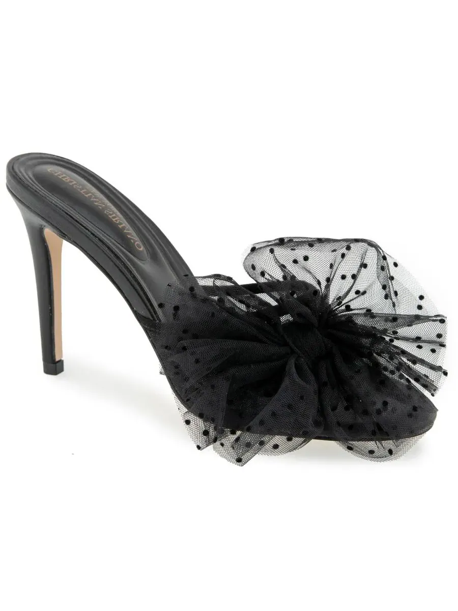 Женские сандалии на каблуке Joxa Flower Christian Siriano — черный