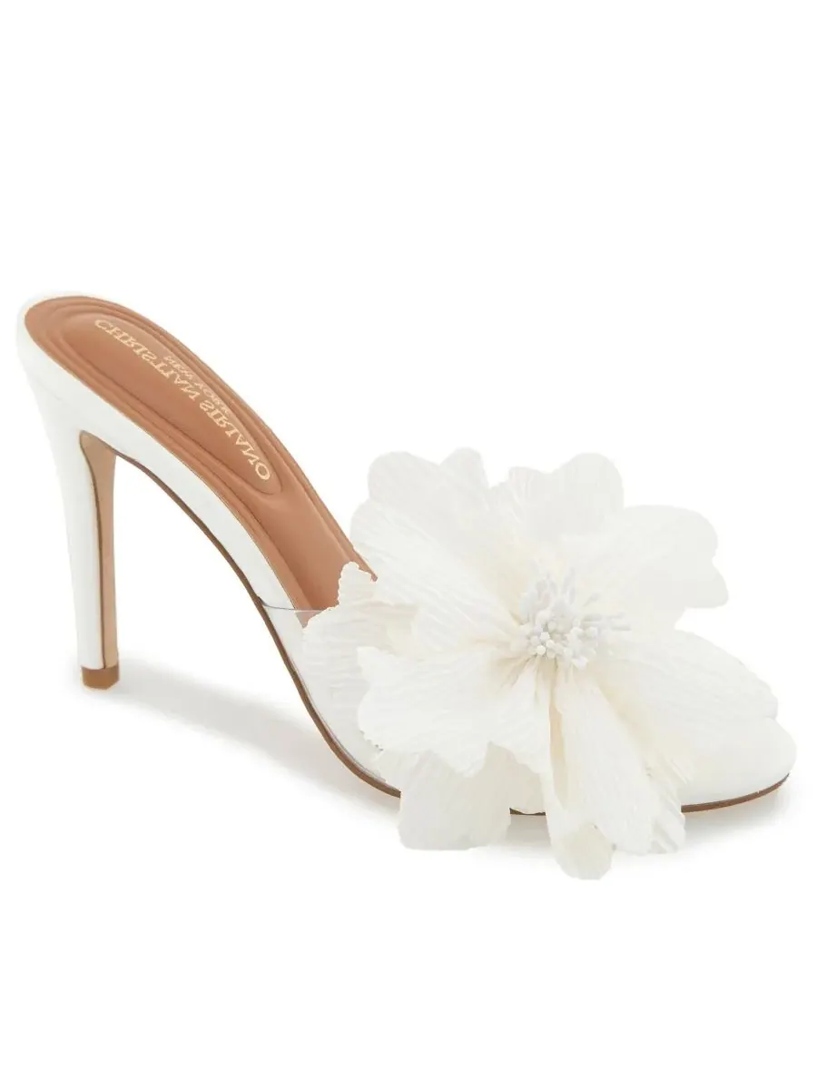 Женские сандалии на каблуке Joxa Flower Christian Siriano — изображение 1 из 3, серый