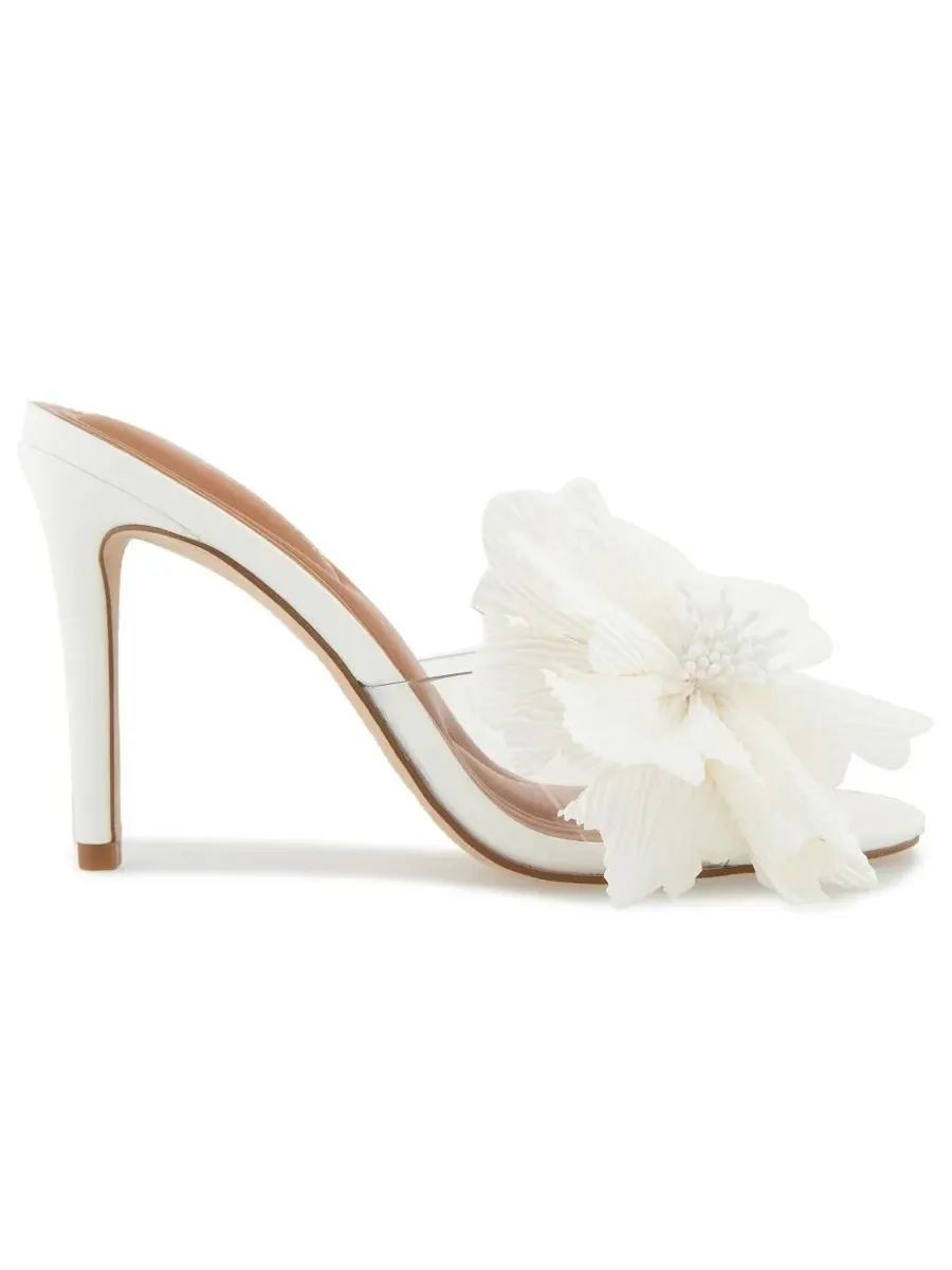 Женские сандалии на каблуке Joxa Flower Christian Siriano — изображение 2 из 3, серый