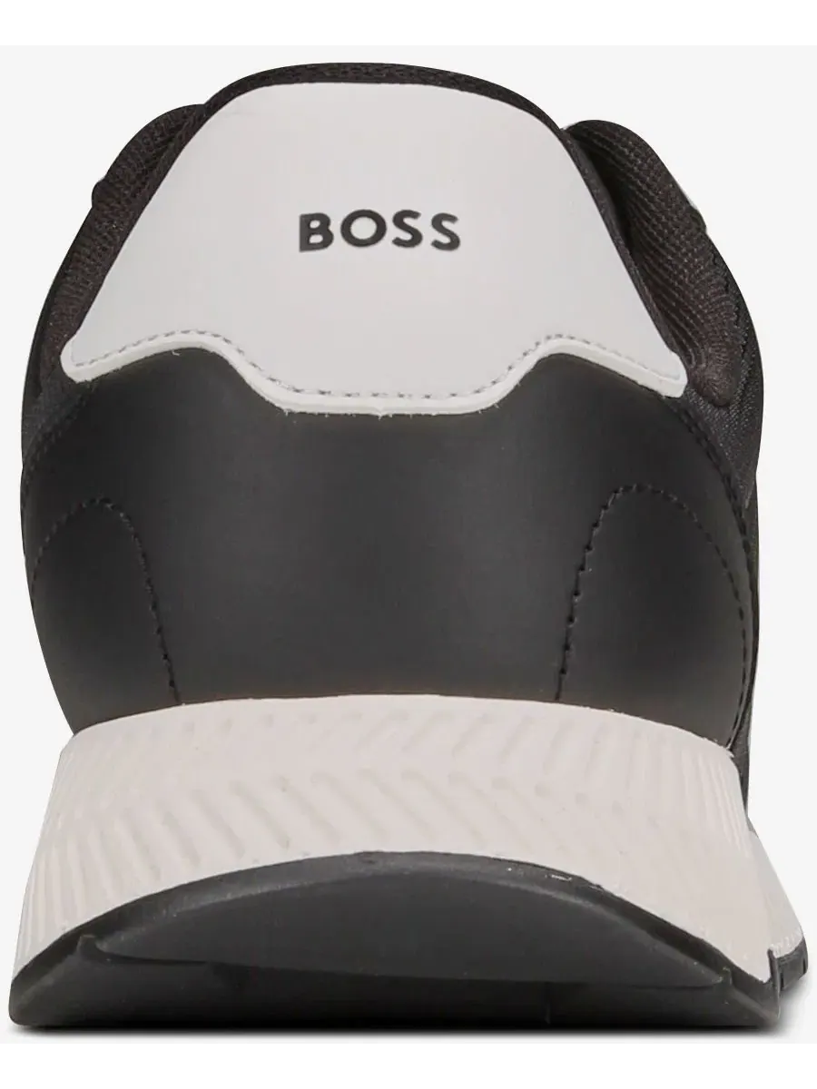 Мужские беговые кроссовки на шнуровке Boss By Hugo Boss — изображение 3 из 5, черный/белый