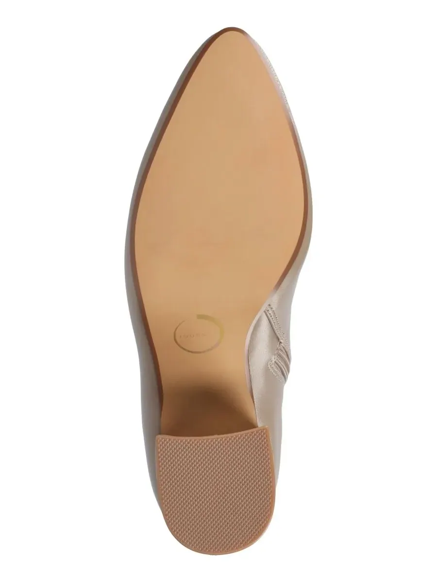 Женские сапоги Ameylia на блочном каблуке до колена Journee Collection, Taupe Smooth — изображение 7 из 7