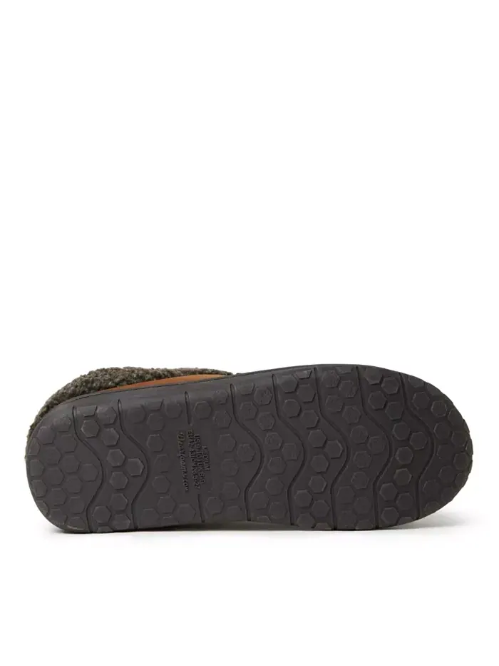 Мужские домашние тапочки-клоги Moccasin Toe из микро-замши Dearfoams — изображение 5 из 5, коричневый