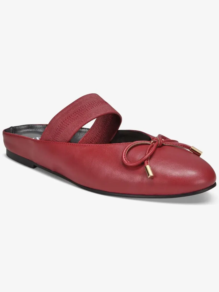 Женские балетки-мюли Addison Mary Jane - в наличии большие размеры SMASH Shoes — красный