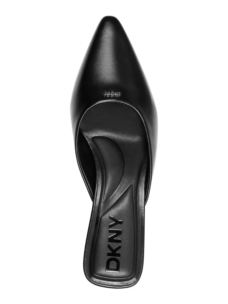 Туфли-мюли с острым носком и каблуком-рюмочкой Nabil Mule DKNY — изображение 5 из 5, черный