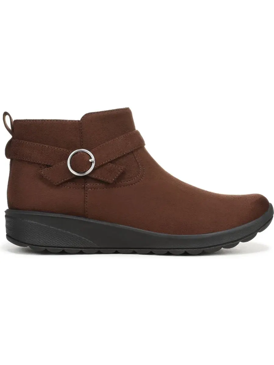 Ботинки-ботильоны на низком каблуке с молнией Guilder Zip Round Toe Short Boots LifeStride — изображение 2 из 5, коричневый
