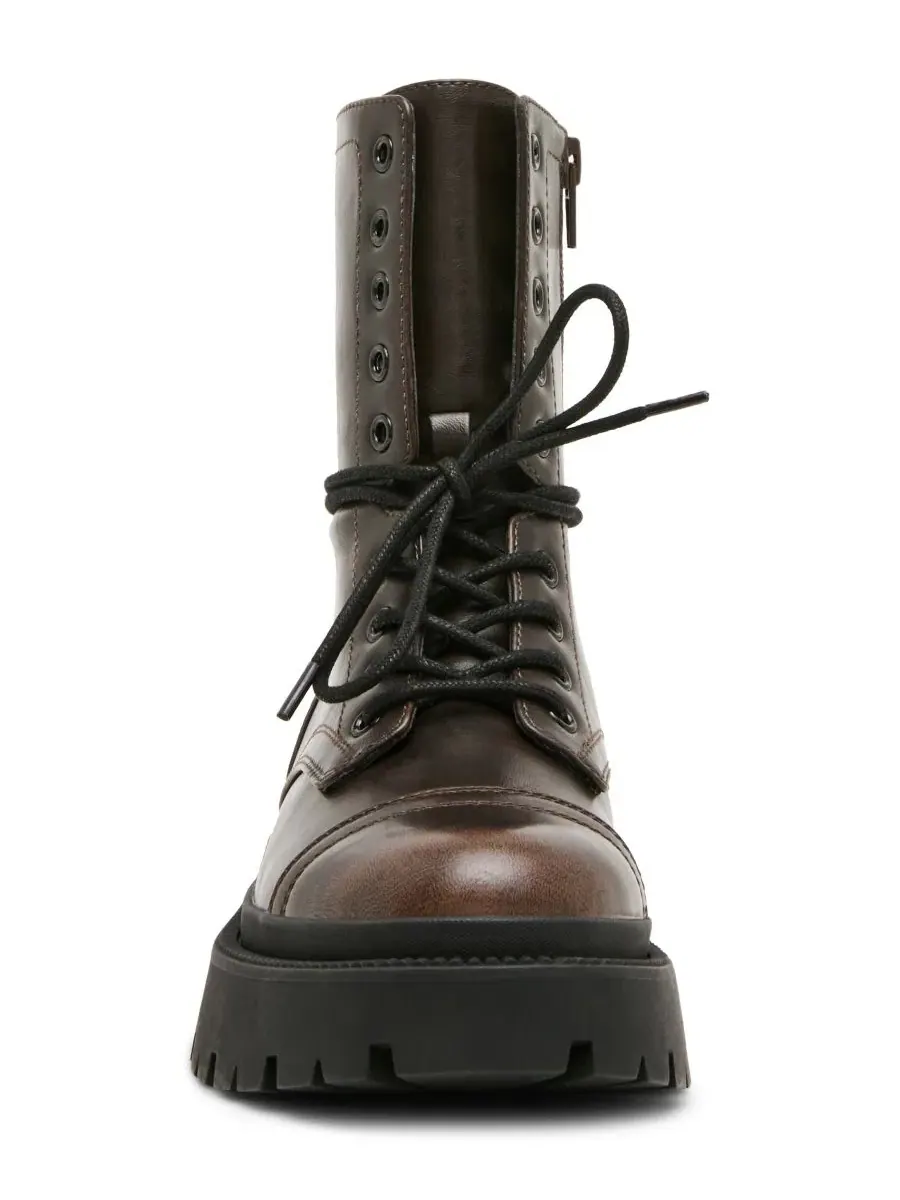 Ботинки-челси Ariella Lace-Up Lug Combat Madden Girl — изображение 6 из 7, коричневый