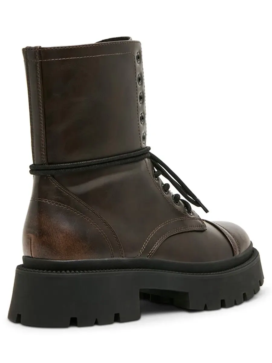Ботинки-челси Ariella Lace-Up Lug Combat Madden Girl — изображение 7 из 7, коричневый
