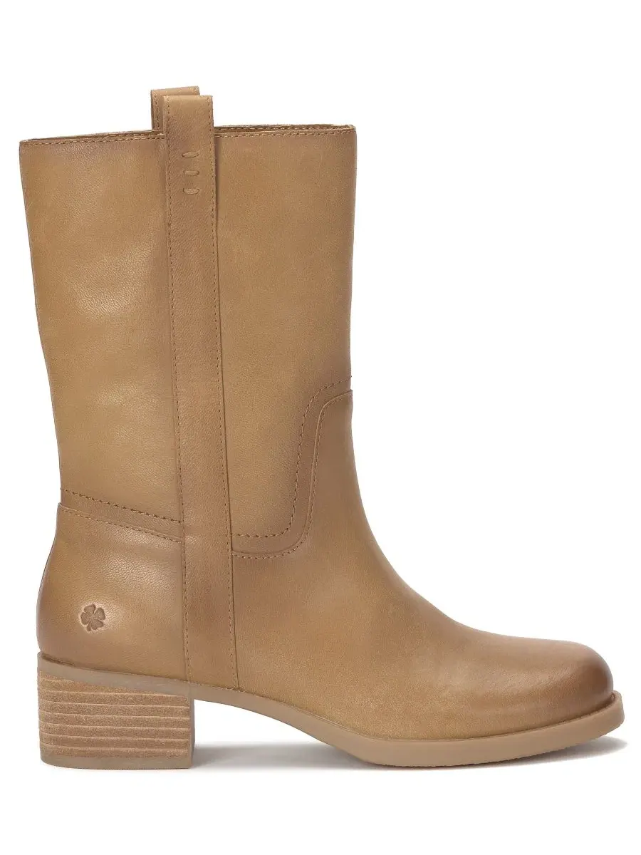 Женские сапоги для верховой езды с круглым носком Hydee Mid Shaft Lucky Brand, Buttercream Leather — изображение 2 из 5