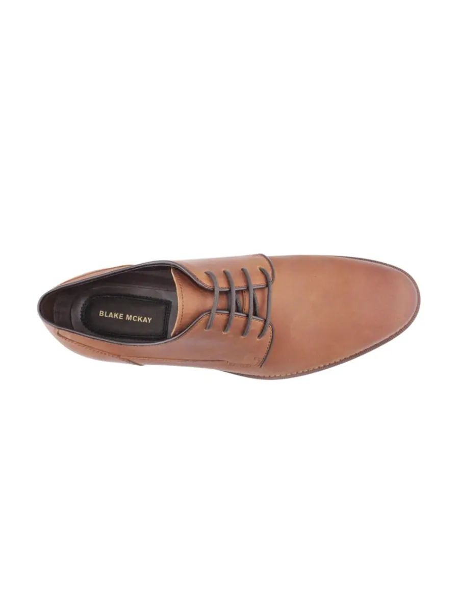 Мужские кожаные туфли Hudson Dress Casual на шнуровке с гладким носком Blake McKay — изображение 2 из 4, бежевый