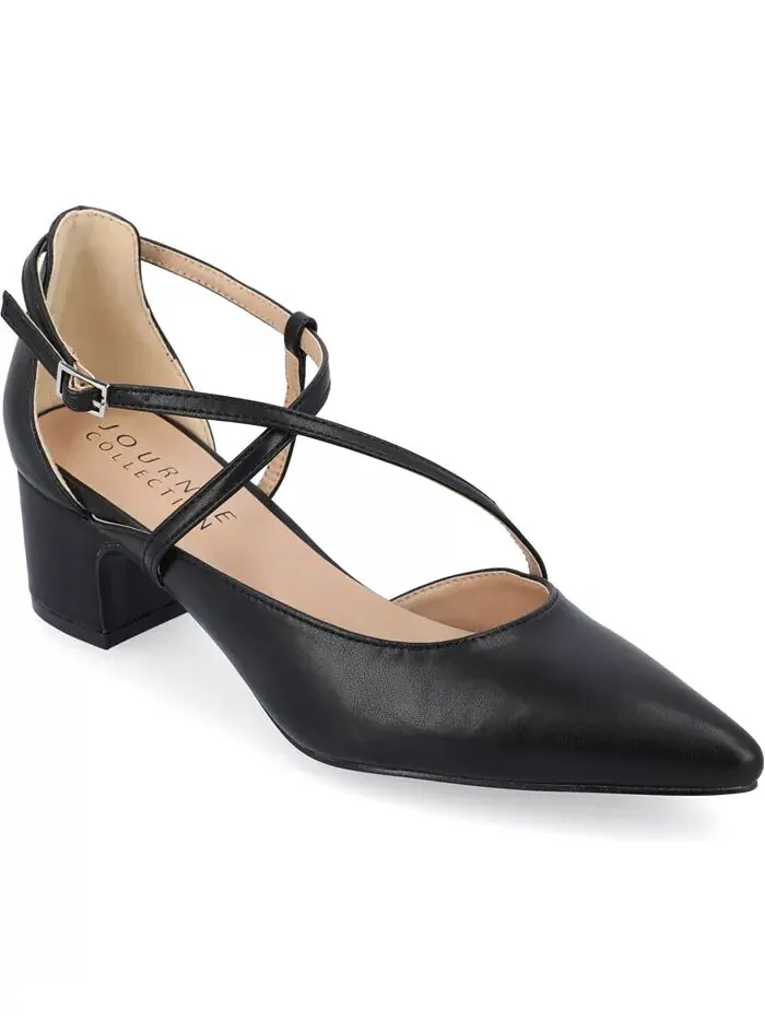 Женские туфли-лодочки Galvinn Crisscross с острым носком Journee Collection