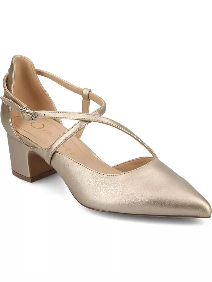 Женские туфли-лодочки Galvinn Crisscross с острым носком Journee Collection