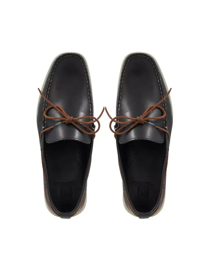Мужские лодочные туфли Starboard Moc Toe M Line By Bruno Magli — изображение 6 из 6, черный