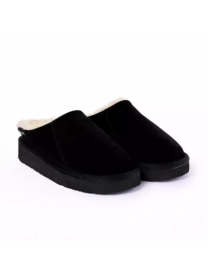 Женские замшевые тапочки Coze Around Clog Minnetonka — изображение 3 из 6, черный