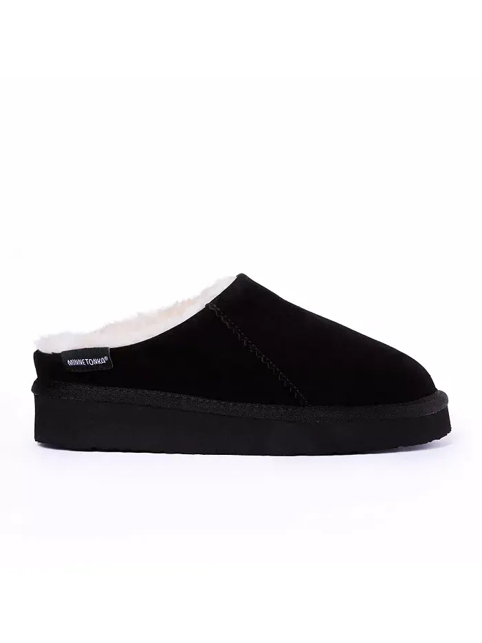 Женские замшевые тапочки Coze Around Clog Minnetonka — изображение 4 из 6, черный