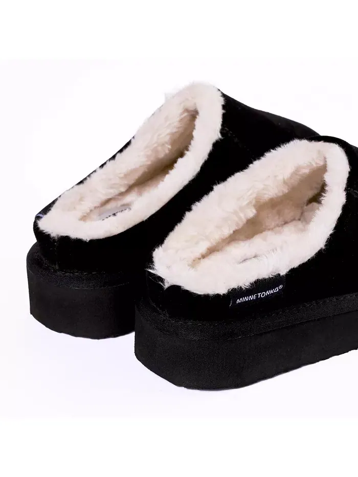 Женские замшевые тапочки Coze Around Clog Minnetonka — изображение 5 из 6, черный