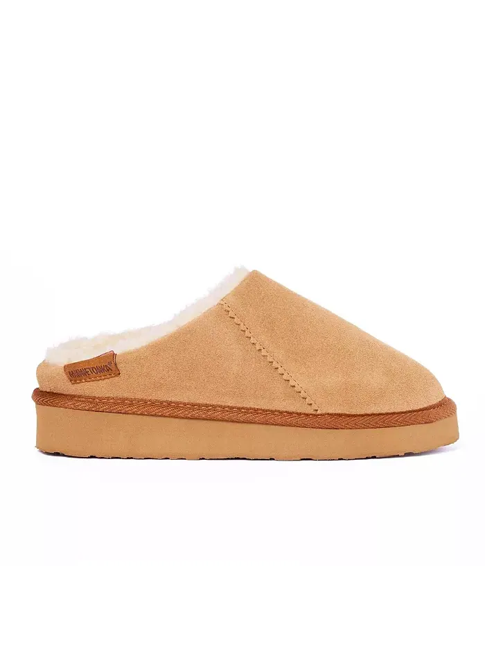 Женские замшевые тапочки Coze Around Clog Minnetonka — изображение 4 из 6, корица