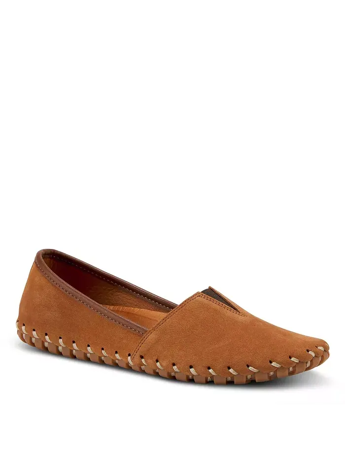 Kathaleta Suede Slip-On Comfort Туфли на плоской подошвеs с V-образной эластичной выемкой