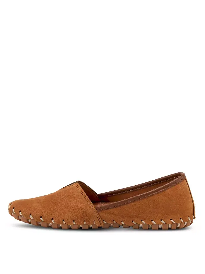 Kathaleta Suede Slip-On Comfort Туфли на плоской подошвеs с V-образной эластичной выемкой — изображение 2 из 6