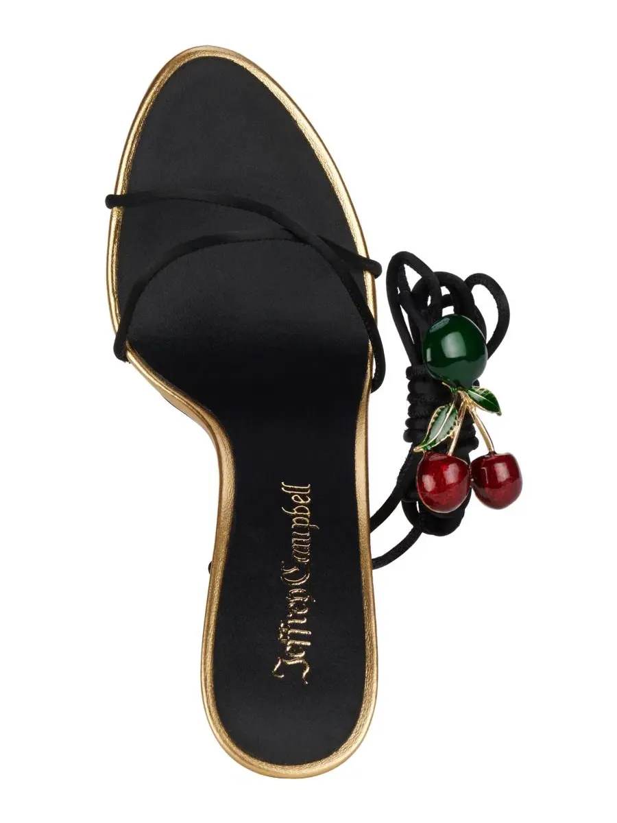 Босоножки на каблуке с ремешками Georja Lace-Up Jeffrey Campbell — изображение 4 из 5, черный