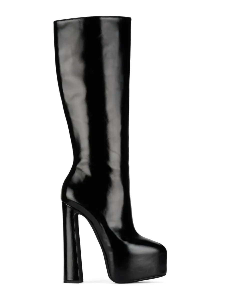 Женские высокие сапоги на платформе с полной застежкой-молнией Unleashed Jeffrey Campbell — изображение 2 из 5, черный