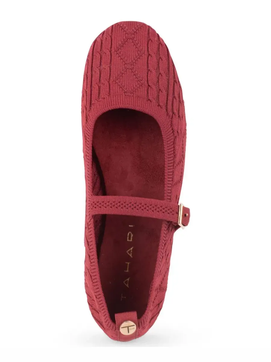 Женские балетки Montpellier Slip-On Mary Jane Tahari — изображение 4 из 6, бордовый