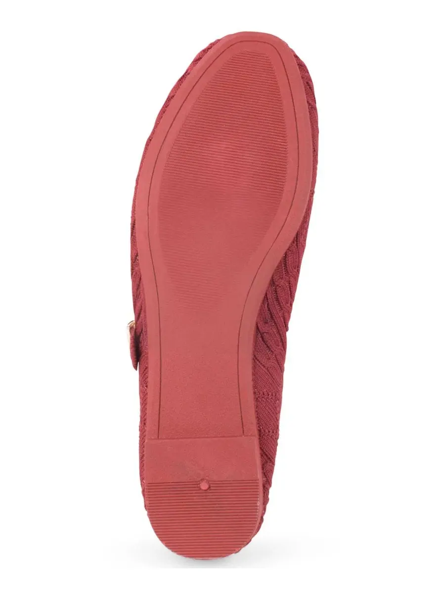 Женские балетки Montpellier Slip-On Mary Jane Tahari — изображение 5 из 6, бордовый