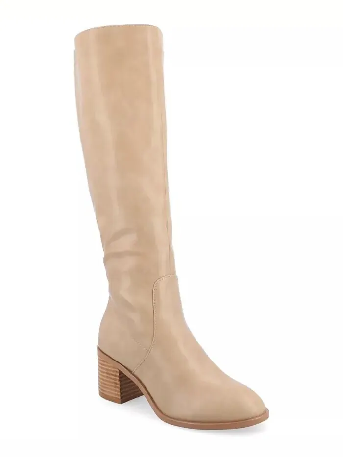 Женские сапоги Romilly Wide Width Round Toe Block Cabble High до колена Journee Collection