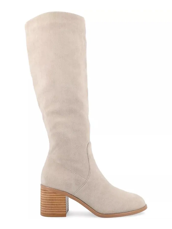 Женские сапоги Romilly Wide Width Round Toe Block Cabble High до колена Journee Collection — изображение 2 из 8, серый