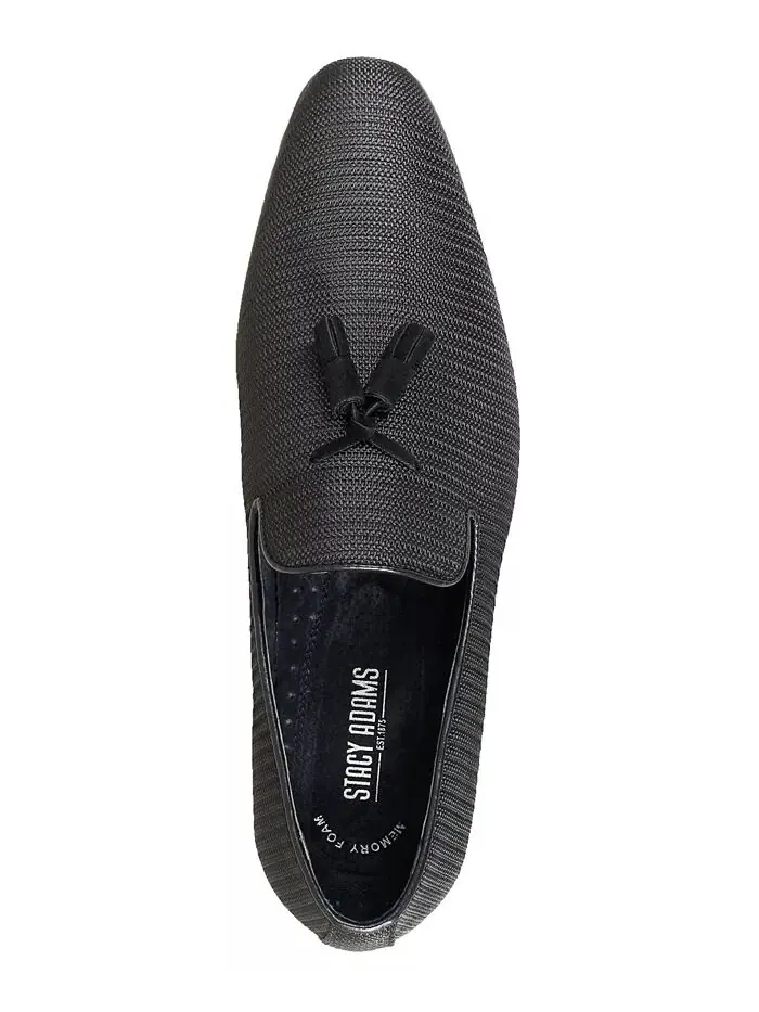 Мужские лоферы Tazewell Plain Toe Tassel Slip-on Stacy Adams — изображение 4 из 7, черный