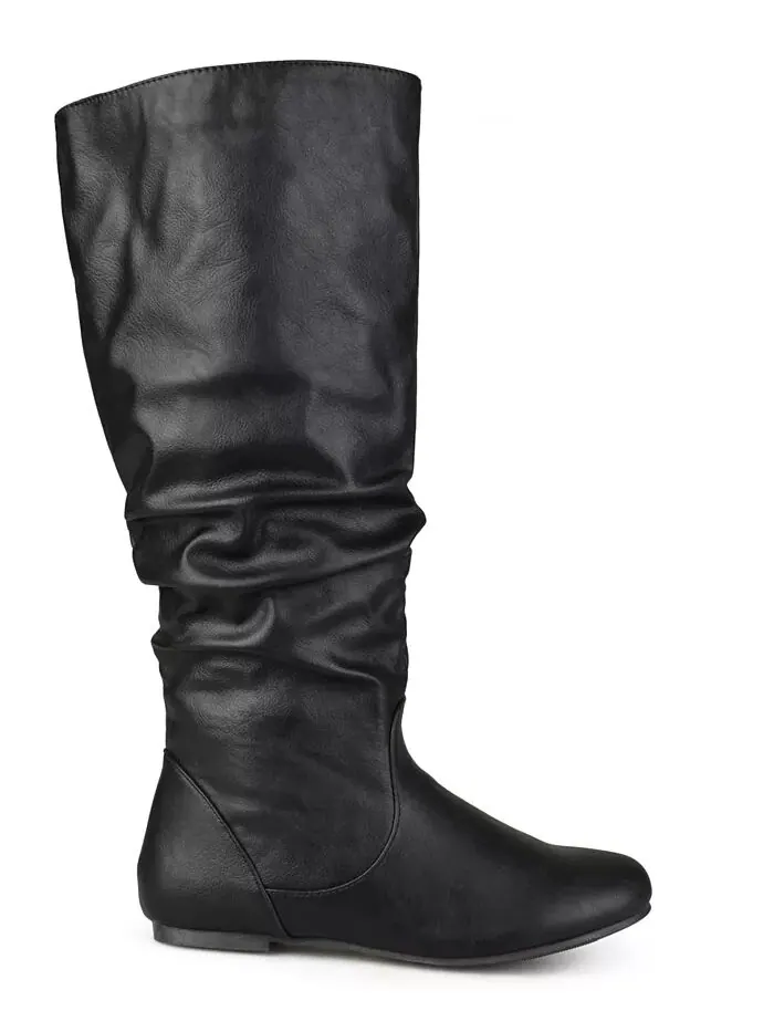 Женские сапоги Jayne Wide Calf Slouchy выше колена Journee Collection — изображение 2 из 10, черный