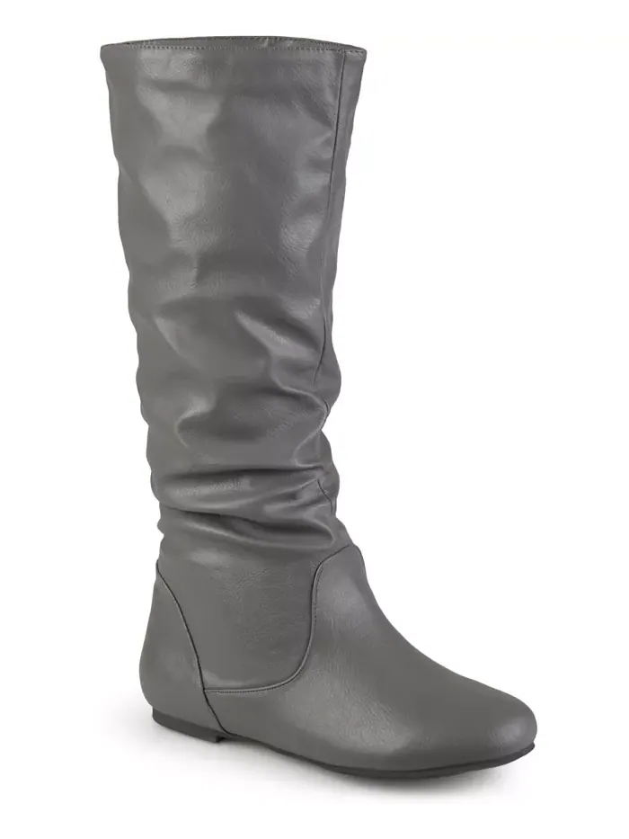 Женские сапоги Jayne Wide Calf Slochy до колена Journee Collection — изображение 1 из 5, серый