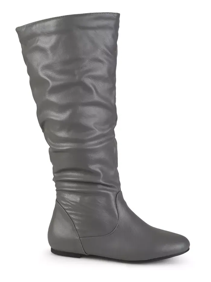 Женские сапоги Jayne Wide Calf Slochy до колена Journee Collection — изображение 2 из 5, серый