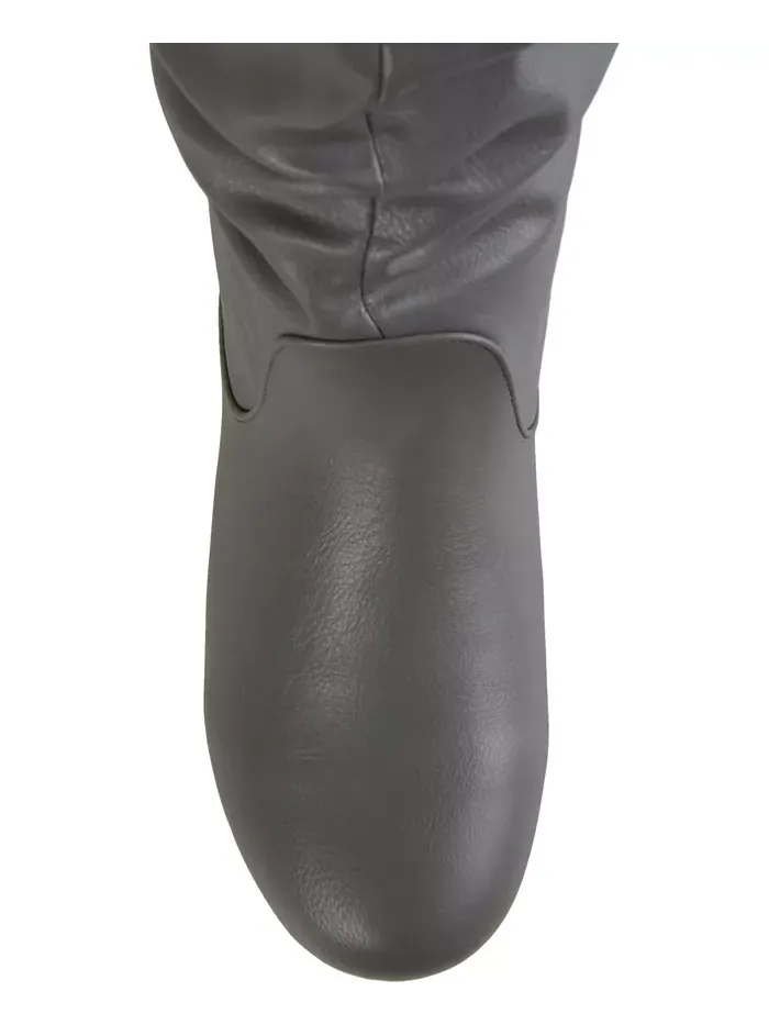Женские сапоги Jayne Wide Calf Slochy до колена Journee Collection — изображение 4 из 5, серый