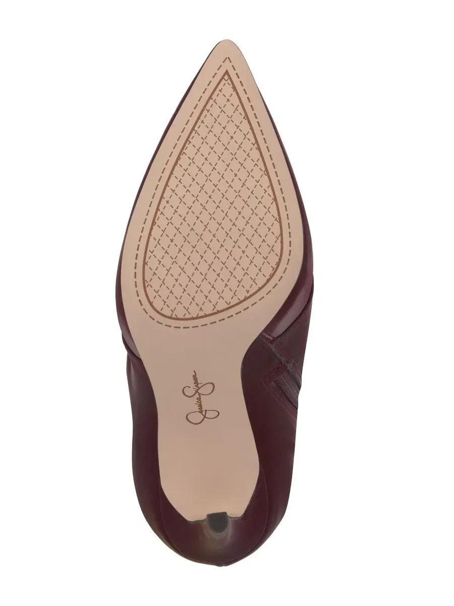 Ботинки на каблуке Paeril Tall Wide-Calf Slouch Stiletto Jessica Simpson, Dark Cherry Sateen — изображение 5 из 6