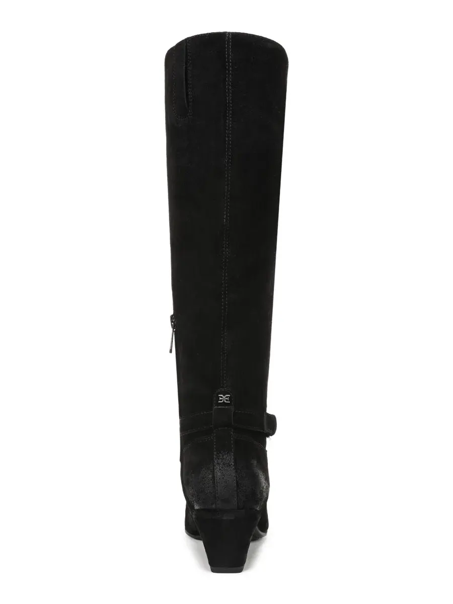 Женские сапоги-казаки с молнией Haisley Zipper Tall Boots Sam Edelman — изображение 3 из 5, черный