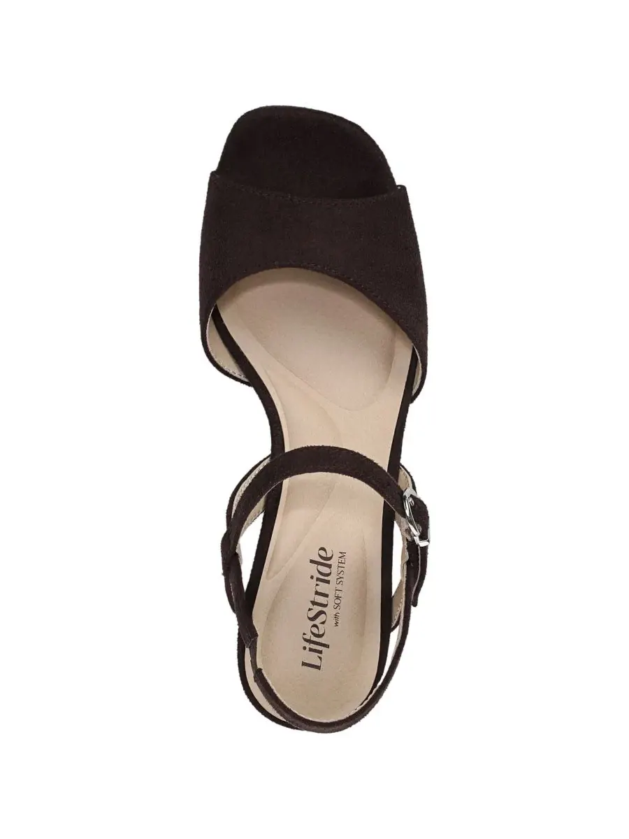 Босоножки на каблуке с ремешками Gwendolyn LifeStride, Dark Chocolate Microsuede — изображение 4 из 5