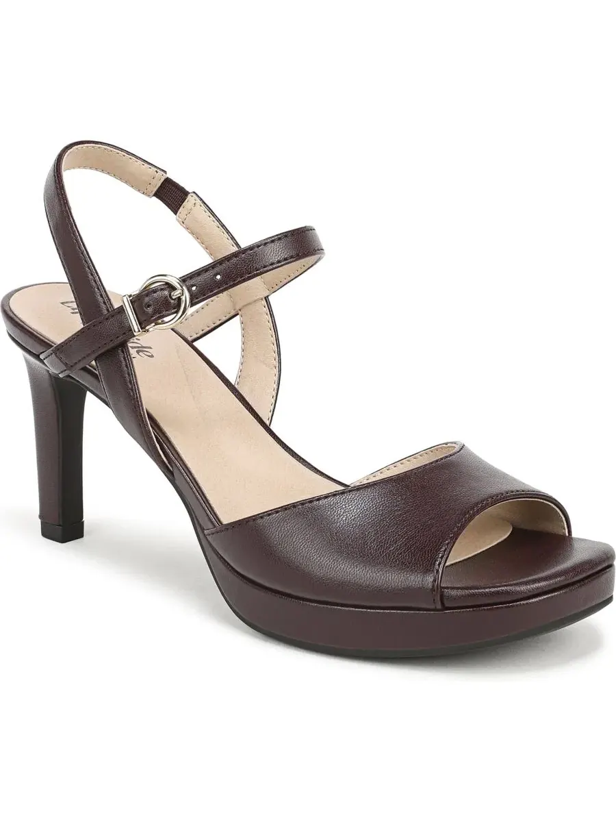 Босоножки на платформе с открытым носком Gwendolyn LifeStride, Chocolate Plum Faux Leather — изображение 1 из 5