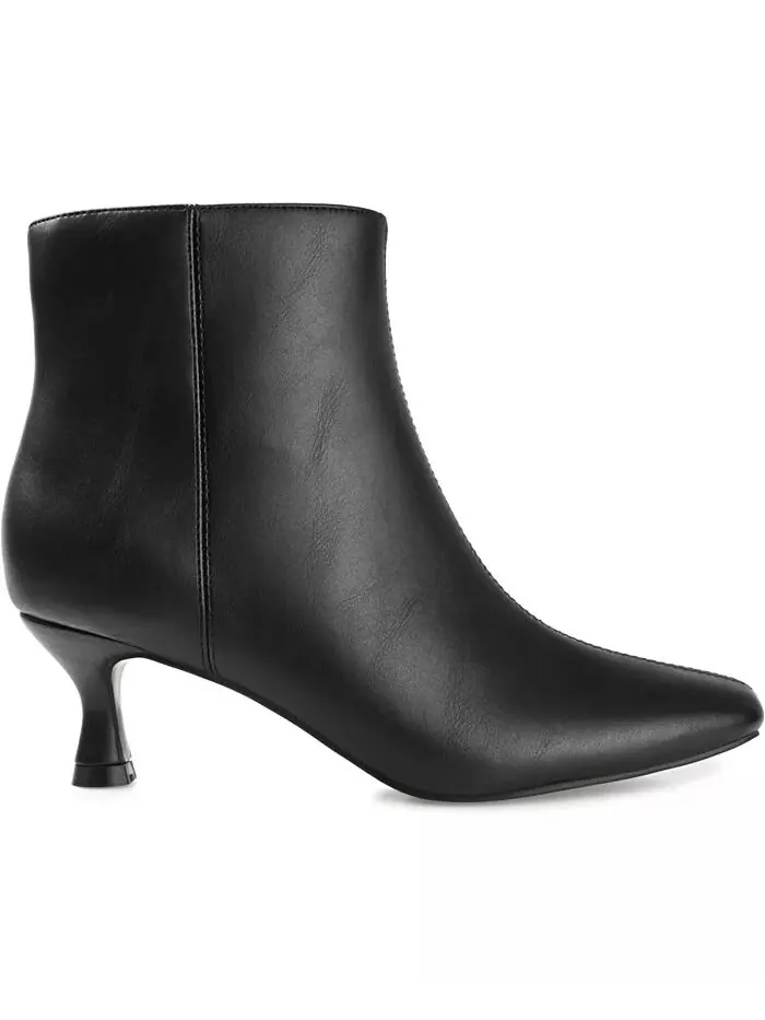 Женские ботильоны Kelssa Square Toe Kitten Heel Dress Booties Journee Collection — изображение 2 из 8, черный