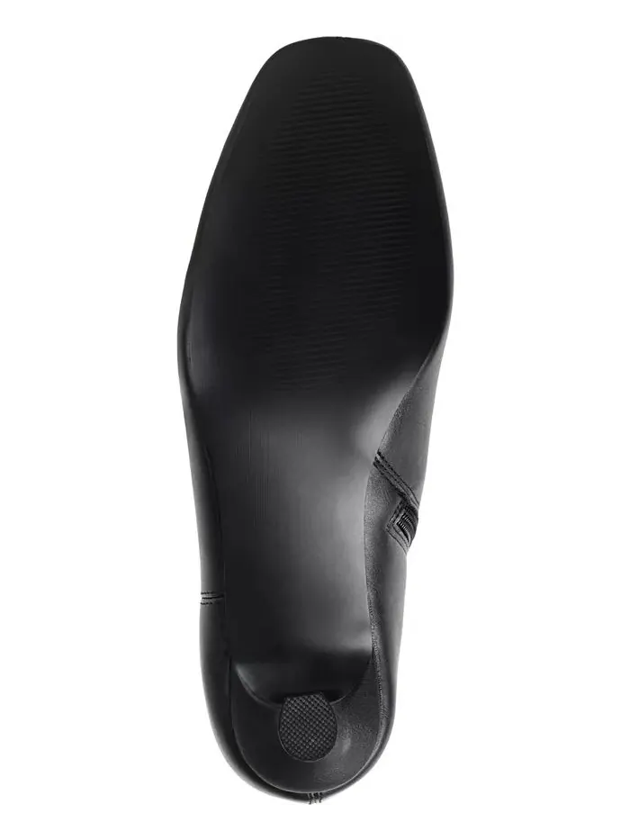 Женские ботильоны Kelssa Square Toe Kitten Heel Dress Booties Journee Collection — изображение 5 из 8, черный