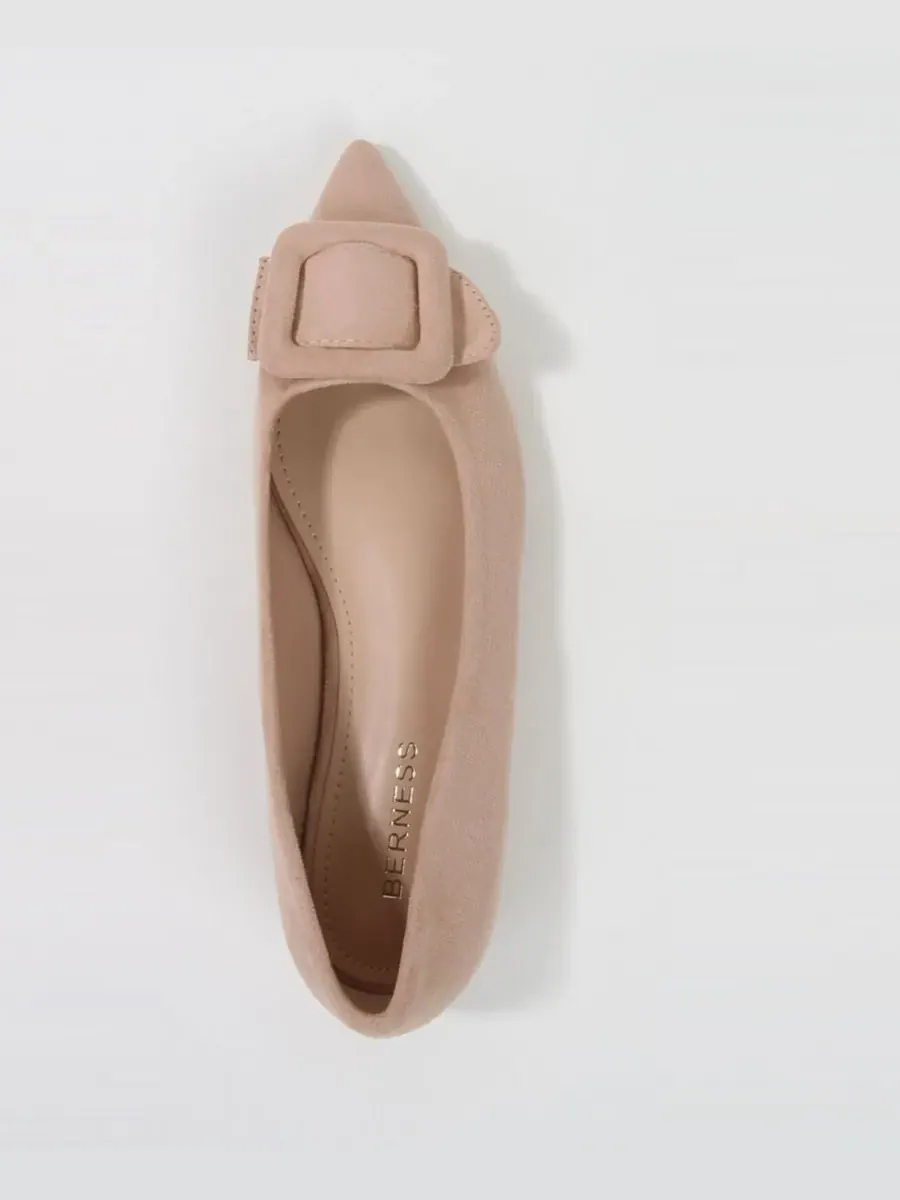 Женские балетки Rhianna Pointed Skimmer Flat BERNESS — изображение 4 из 5, бежевый