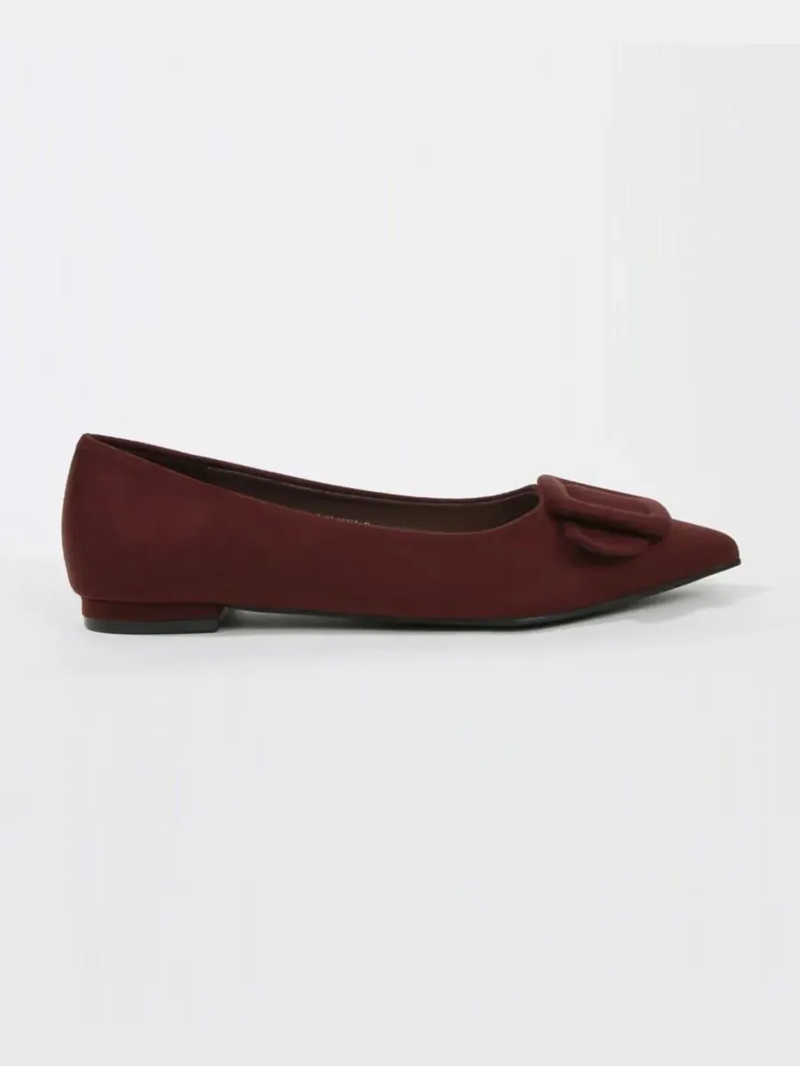 Женские балетки Rhianna Pointed Skimmer Flat BERNESS — изображение 2 из 5, коричневый