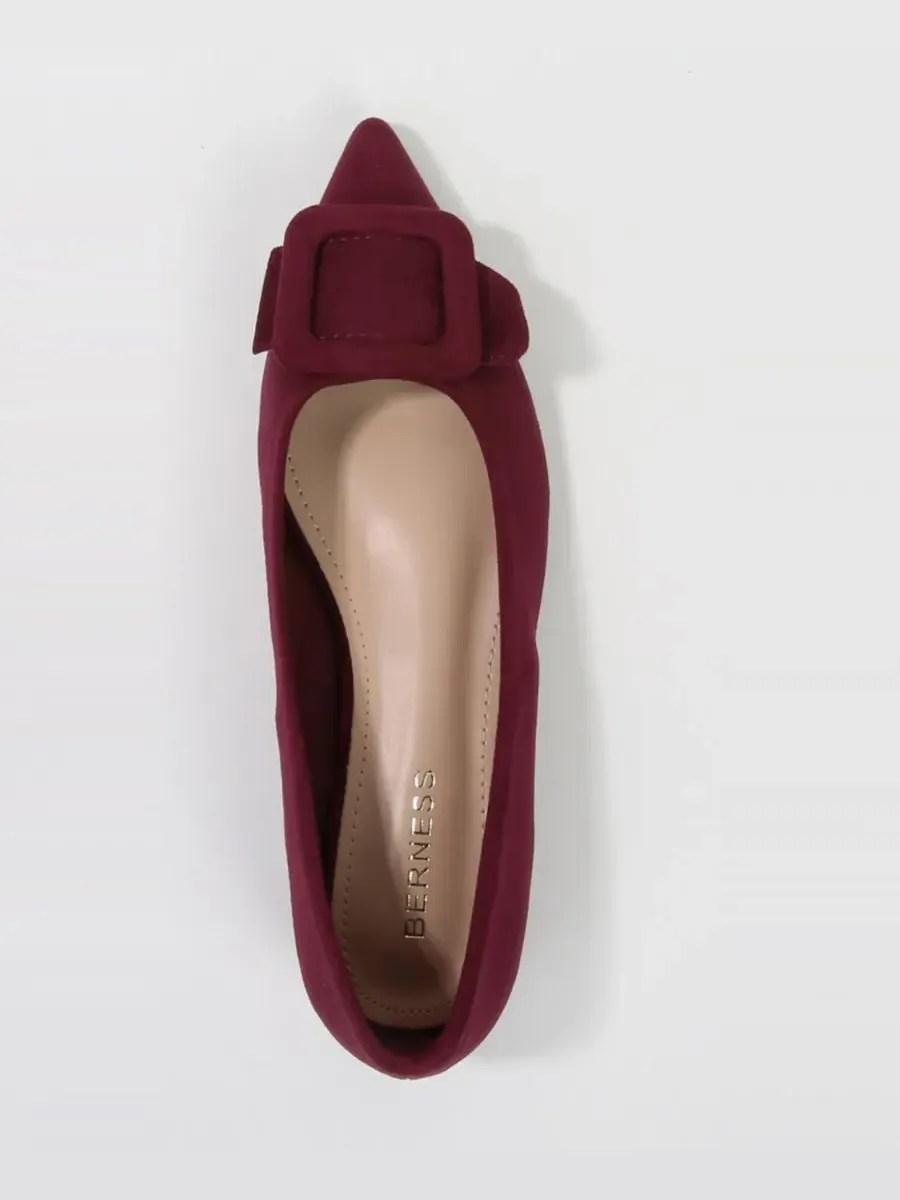 Женские балетки Rhianna Pointed Skimmer Flat BERNESS — изображение 4 из 5, красный