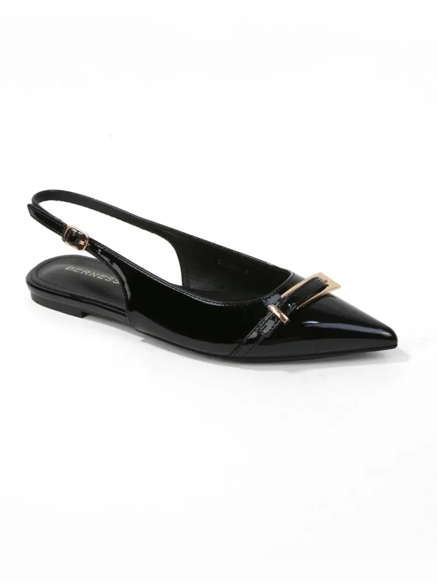 Туфли Chantal Pointed Toe Slingback Flats с удлиненной пряжкой BERNESS