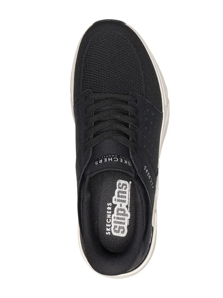 Мужские слипоны: Rovino Lite - Трикотажные повседневные кроссовки от Finish Line Skechers — изображение 5 из 6, черный