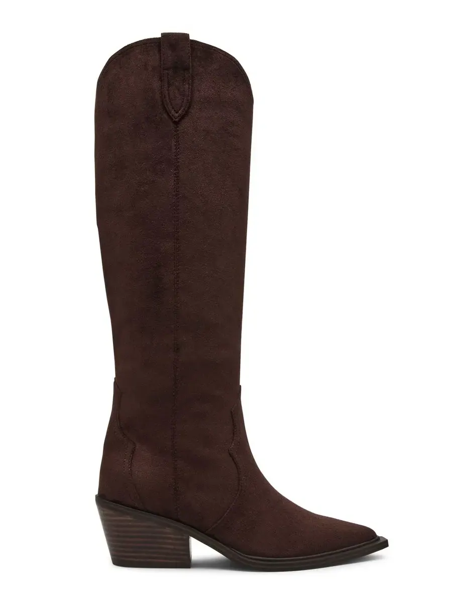 Женские казаки с узким мысом Greva Tall Pull-On Cowboy Western Boots DV Dolce Vita — изображение 2 из 5, коричневый
