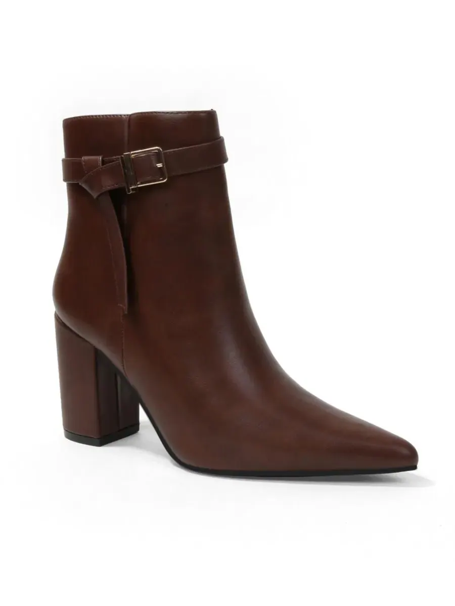 Женские ботильоны Blanche Pointed Toe Ankle Boots с пряжкой BERNESS