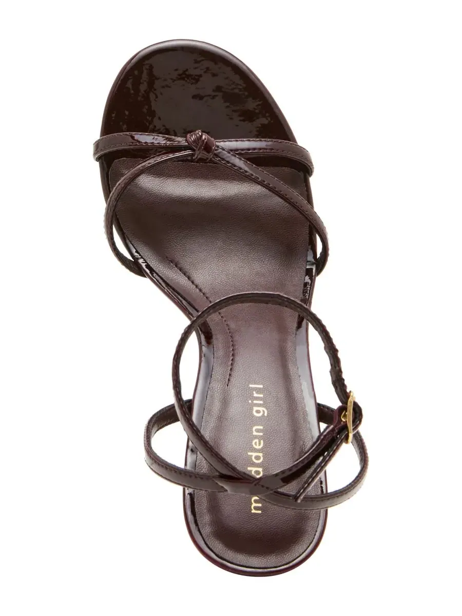 Босоножки на высоком каблуке с переплетением Madden Girl, Merlot Patent — изображение 4 из 7