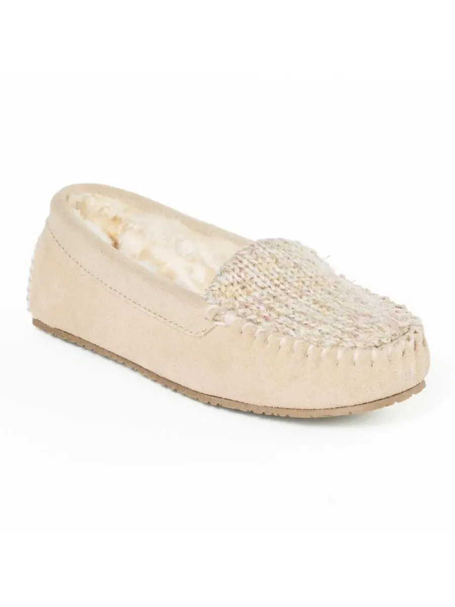 Женские тапочки-слипоны из замши с блестящим трикотажем, модель Cosi Venetian Suede Sparkle Knit