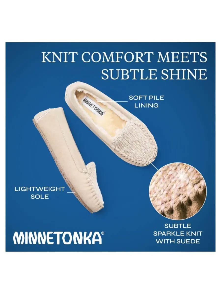 Женские тапочки-слипоны из замши с блестящим трикотажем, модель Cosi Venetian Suede Sparkle Knit — изображение 2 из 6